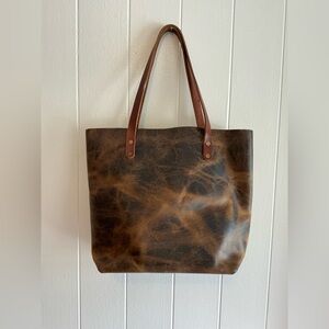 A Very Rare Beautiful KMM Co. Leather Brown large Tote Handbag Tote Bag
